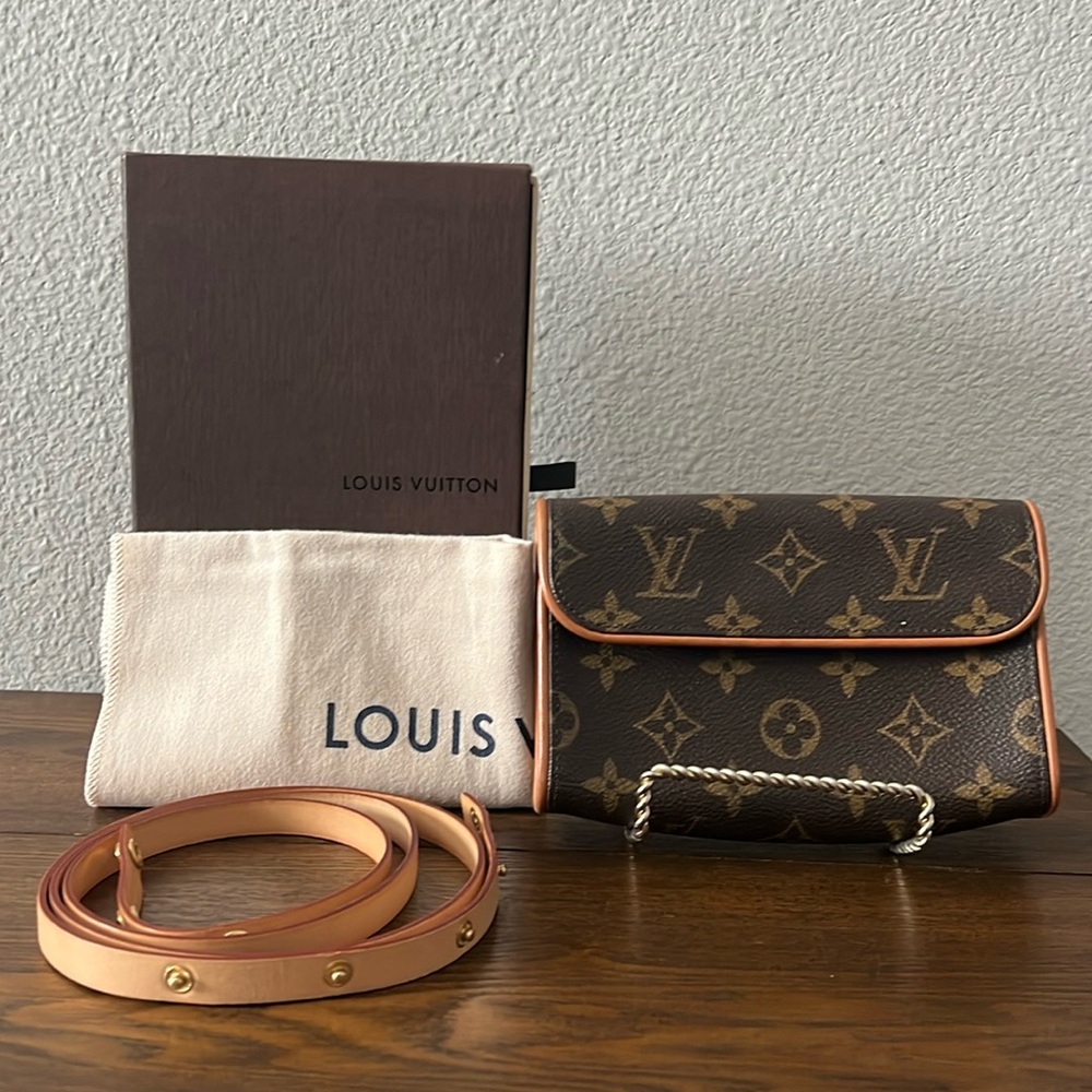 LV Monogram Florentine Belt Bag/Crossbody + Box + Dust Bag
